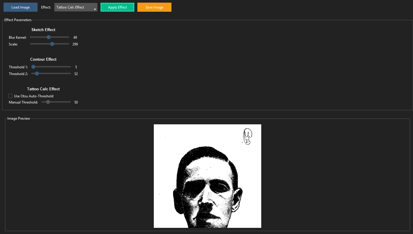 OpenCV Sketch Effects